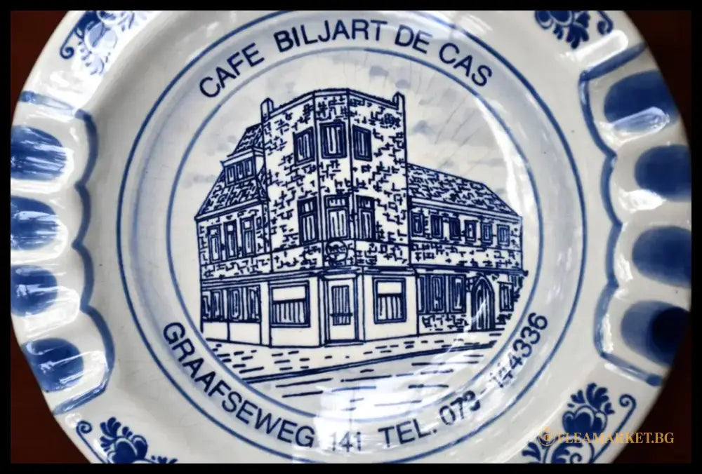 Рекламен пепелник на Delft Blue. Винтидж. - antique