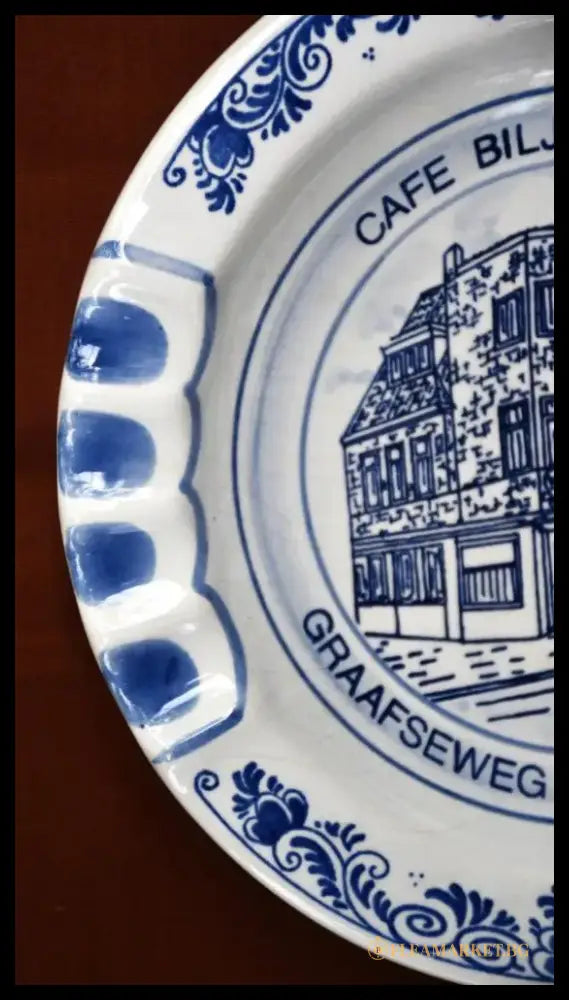Рекламен пепелник на Delft Blue. Винтидж. - antique