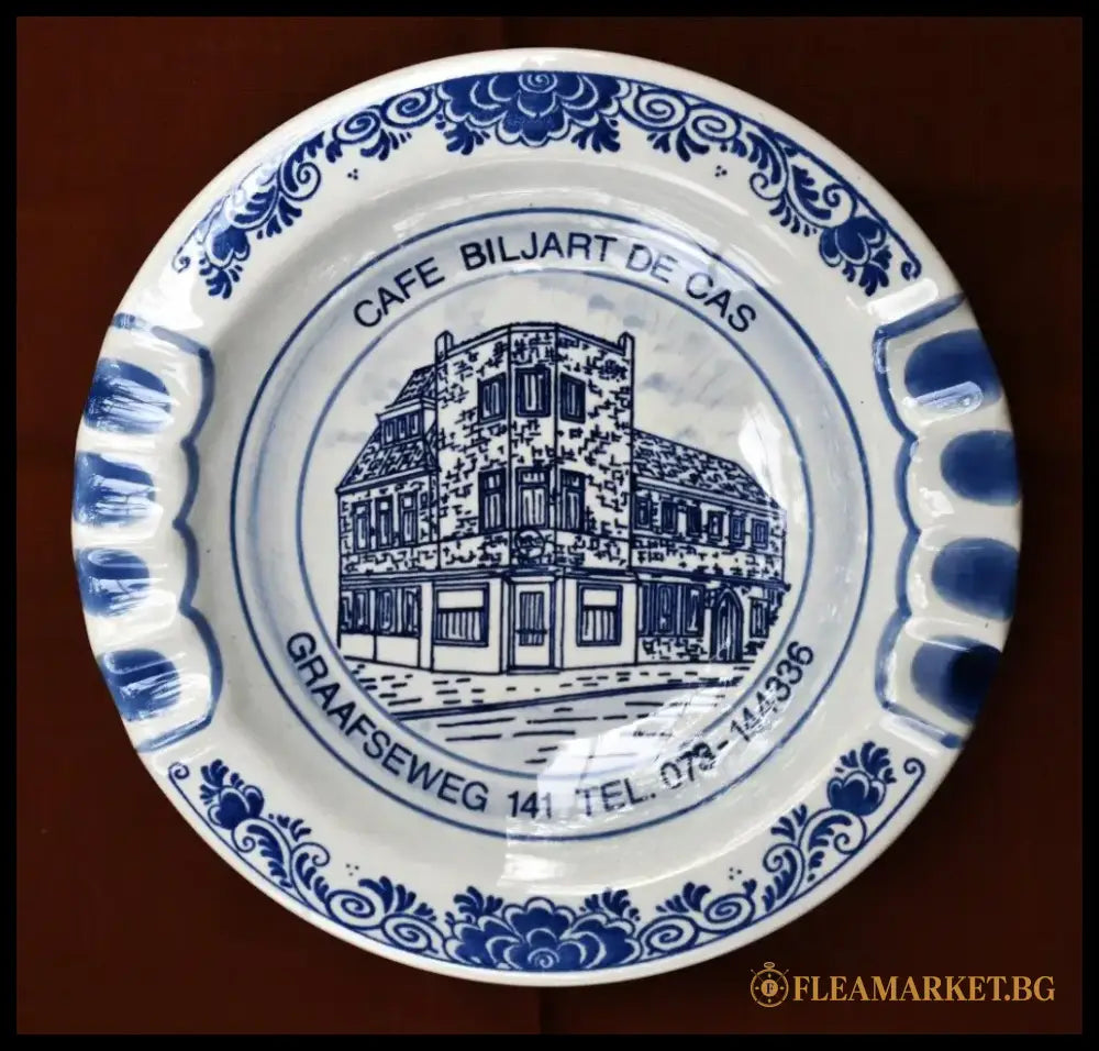 Рекламен пепелник на Delft Blue. Винтидж. - antique