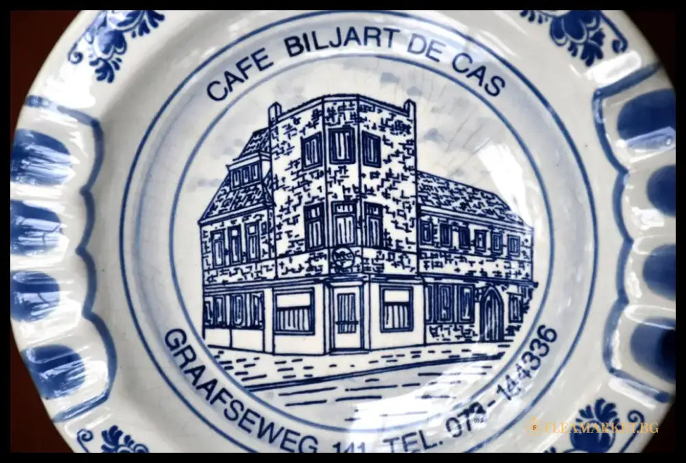 Рекламен пепелник на Delft Blue. Винтидж. - antique