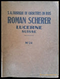 S. A. Fabrique de Caracteres en bois Roman Scherer Lucerne (Suisse) № 24 - Книги