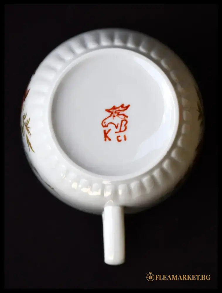 Съветски винтидж сервиз за чай - ’Dmitrovsky porcelain - Verbilki’ - antique