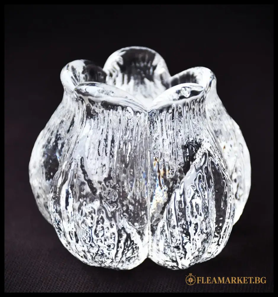 Сет декоративни свещници от кристал на Mats Jonasson - antique