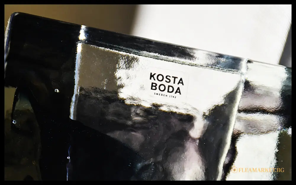 Сет от два авторски свещника на Anna Ehrner - ’Brick’ за Kosta Boda - Декоративно изкуство