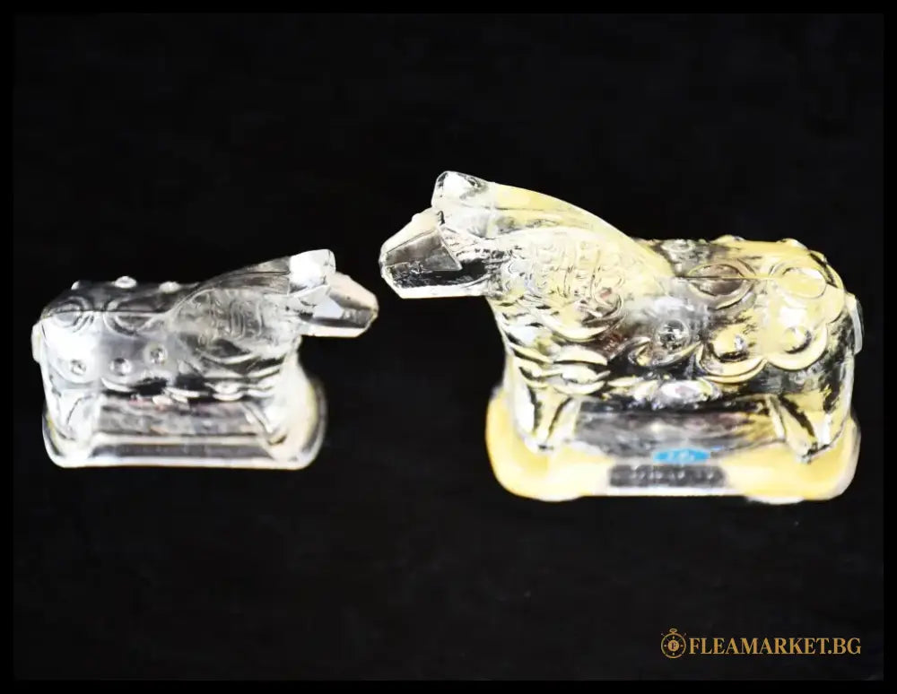 Сет от две стъклени скулптури на конете Дала - Швеция. Винтидж. - antique