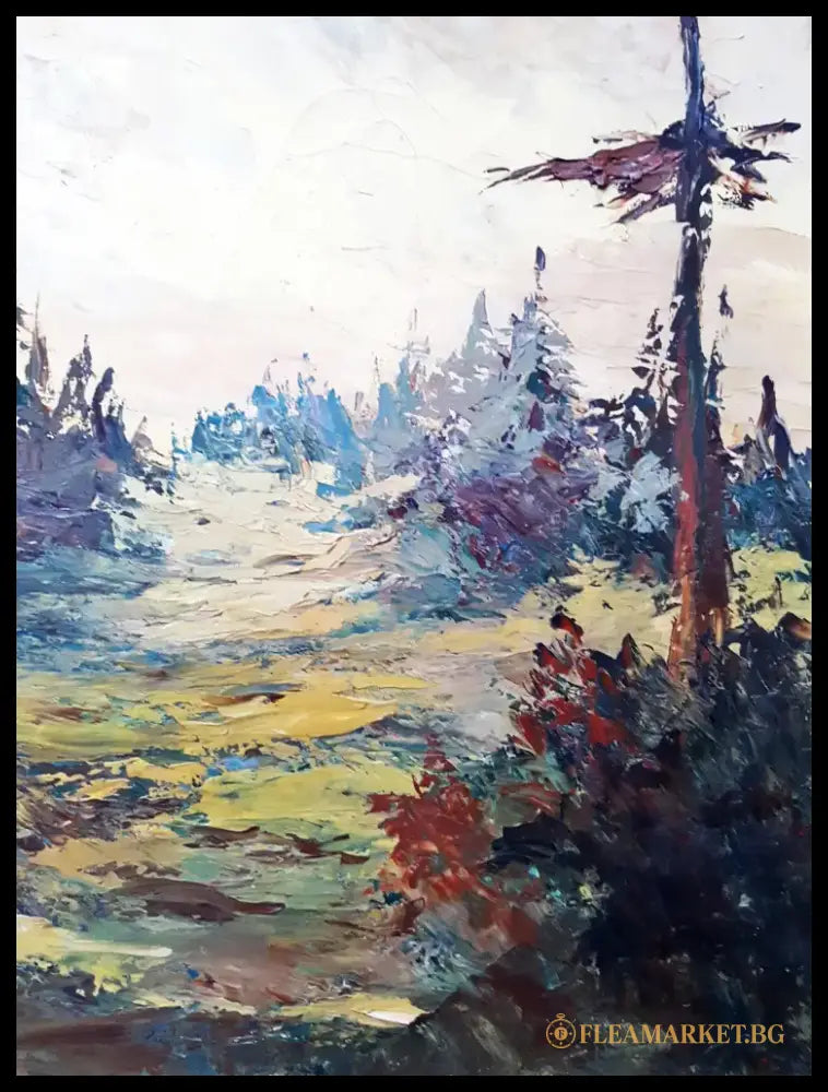 Слънчев горски пейзаж- масло от Cvancen (1194) - Картина