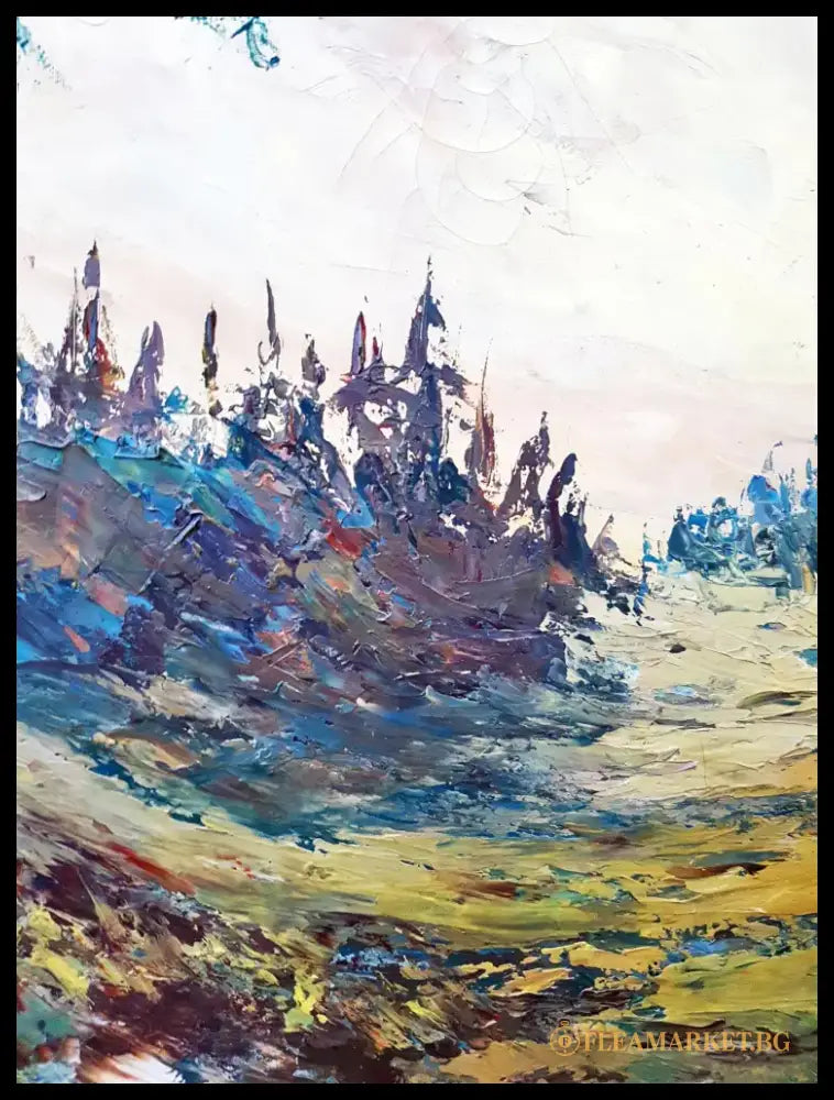 Слънчев горски пейзаж- масло от Cvancen (1194) - Картина