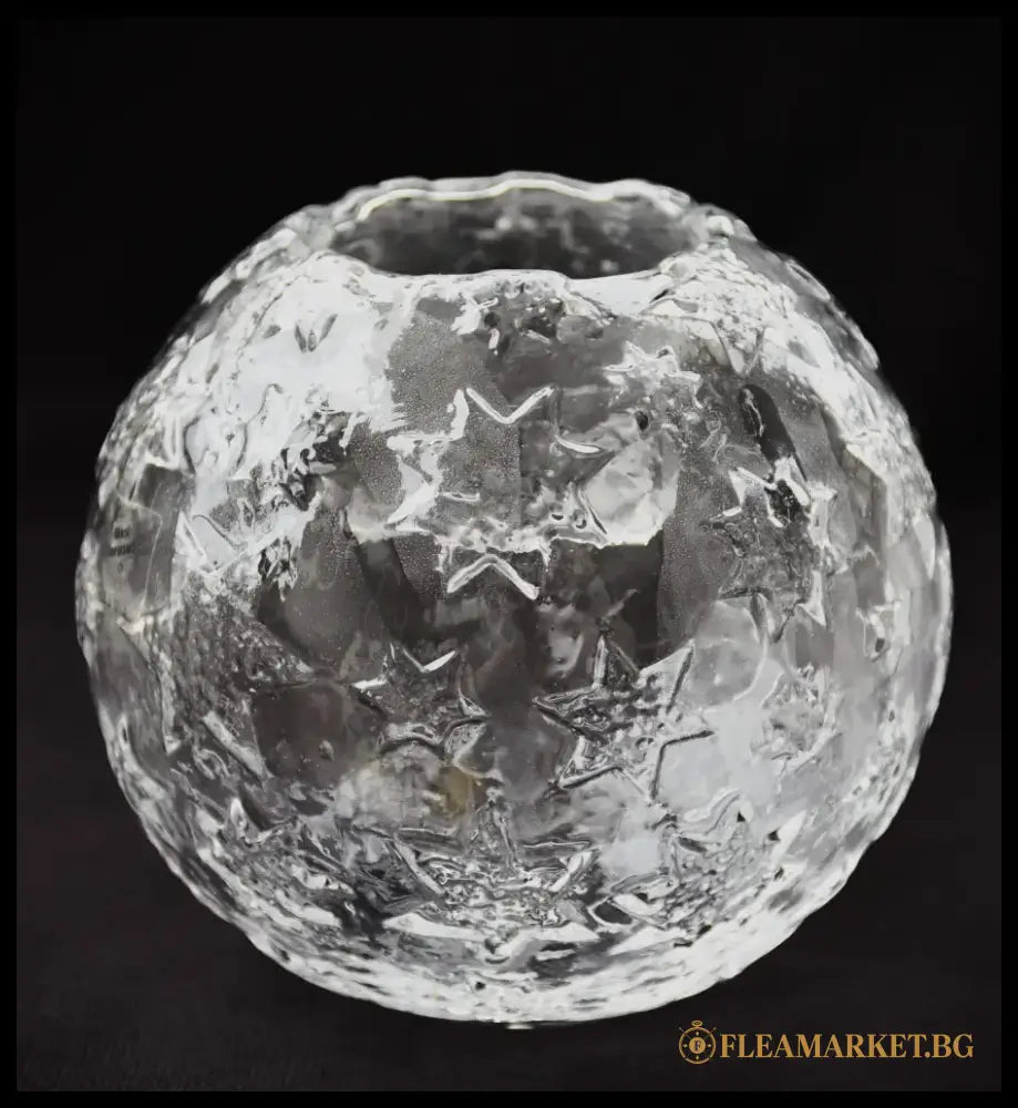 Стъклен свещник ’Звездно небе’ - antique