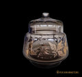 Стъклена бобониера с позлата - antique
