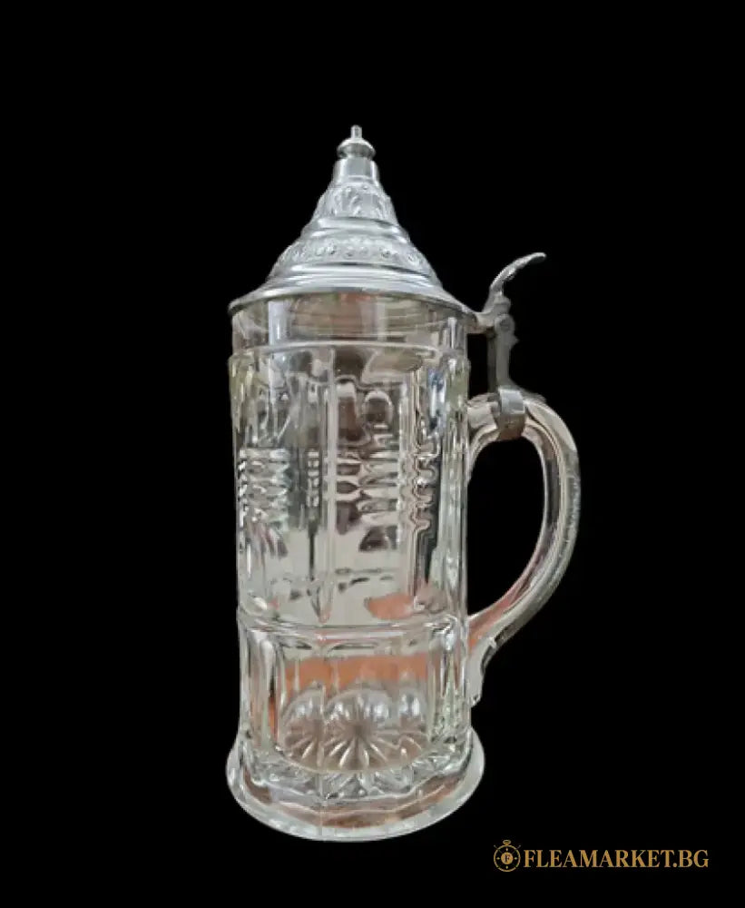 Стъклена халба с капак,вместимост 0,5L (484)