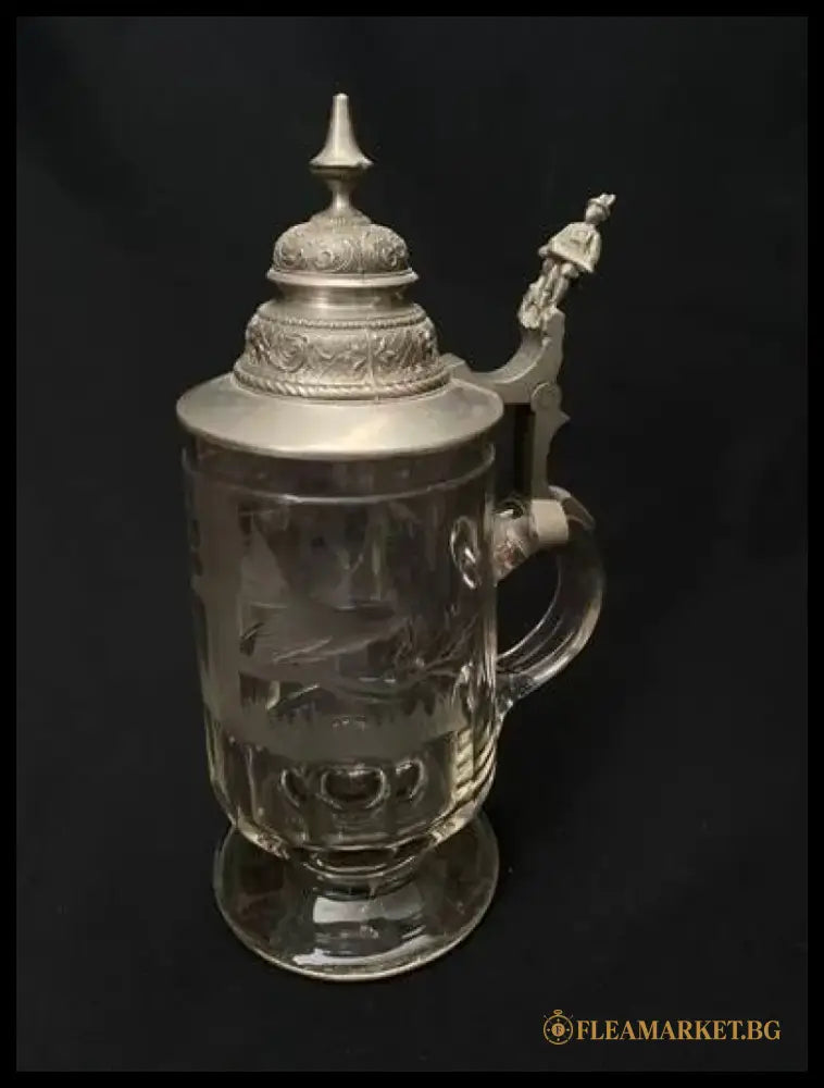 Стъклена халба с капак,вместимост 0,5L (511)
