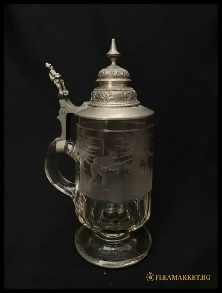 Стъклена халба с капак,вместимост 0,5L (511)