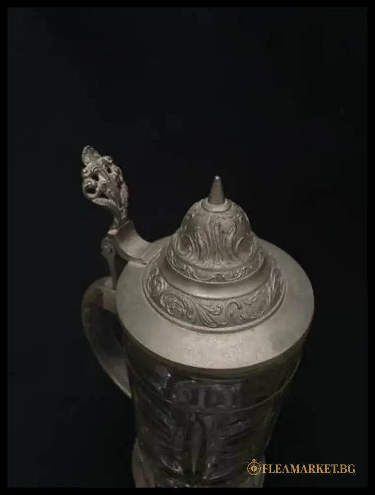Стъклена халба с капак,вместимост 0,5L (512)