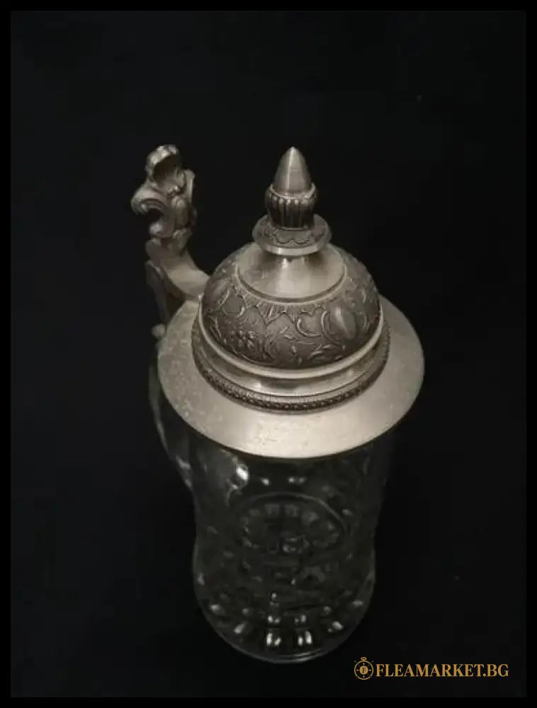 Стъклена халба с капак,вместимост 0,5L (510)