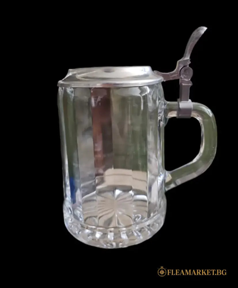 Стъклена халба с капак,вместимост 250mL (488)