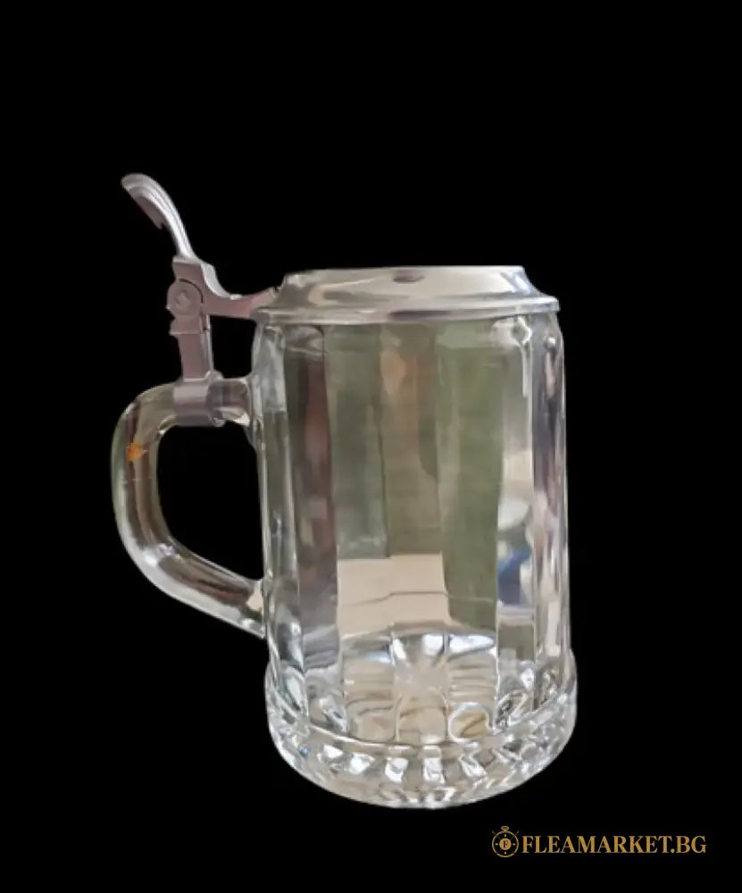 Стъклена халба с капак,вместимост 250mL (488)
