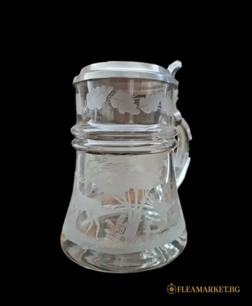 Стъклена халба с капак,вместимост 250mL (486)