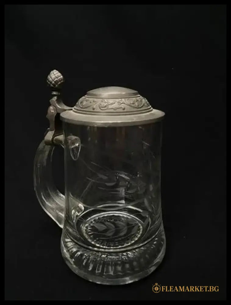 Стъклена халба с капак,вместимост 250mL (513)