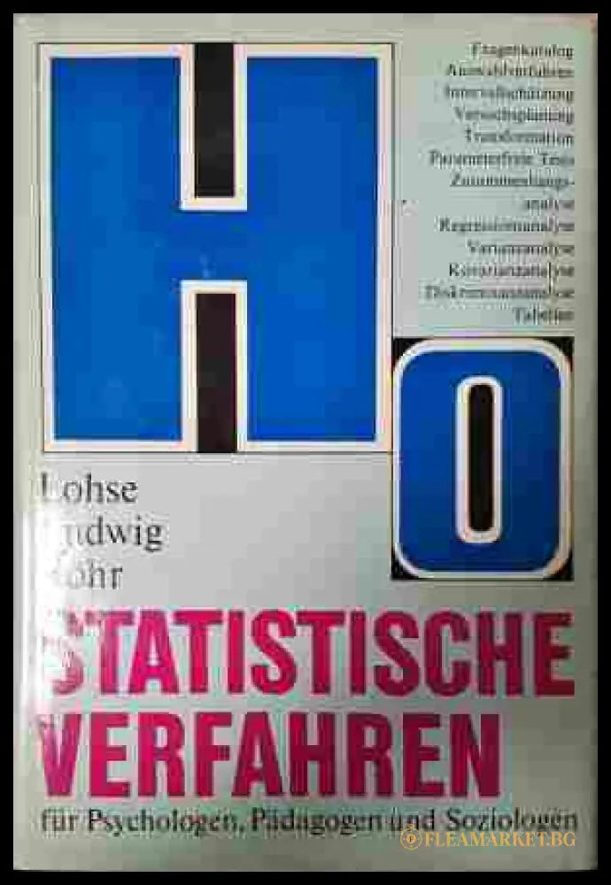 Statistische Verfahren – Lohse, Ludwig, Rohr