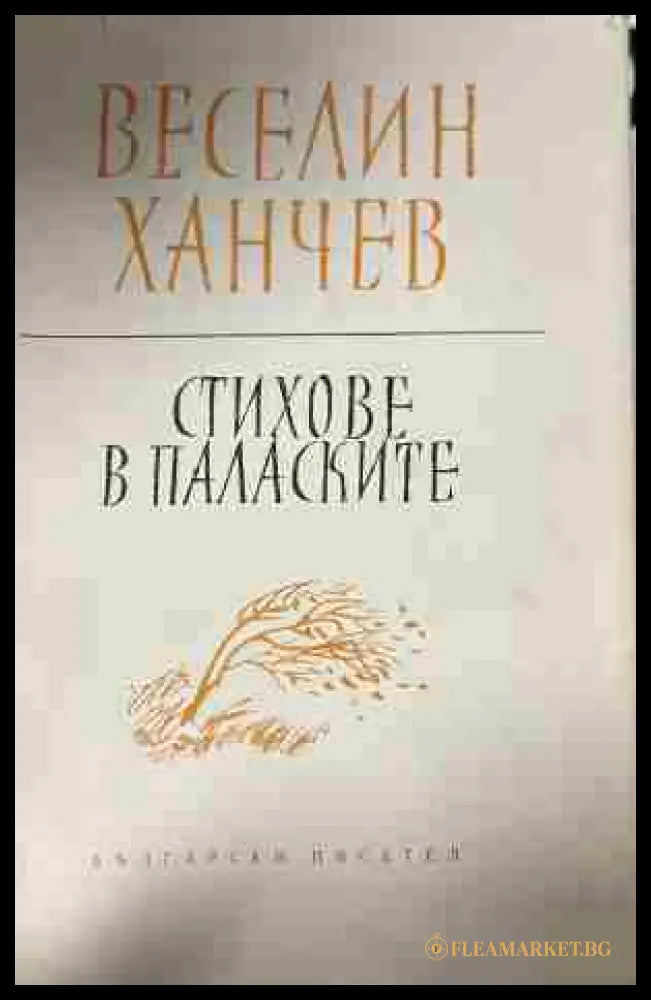 Предна корица на „Стихове в паласките“ от Веселин Ханчев