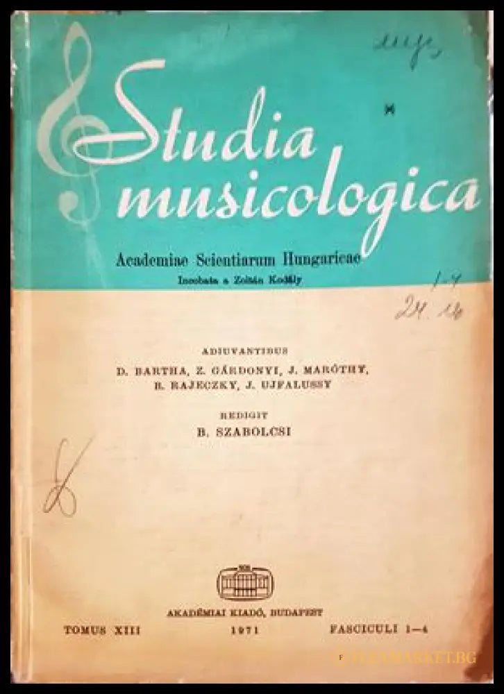 Studia Musicologica Academiae Scientiarum Hungaricae (332206261734) - Zoltán Kodály - Книга