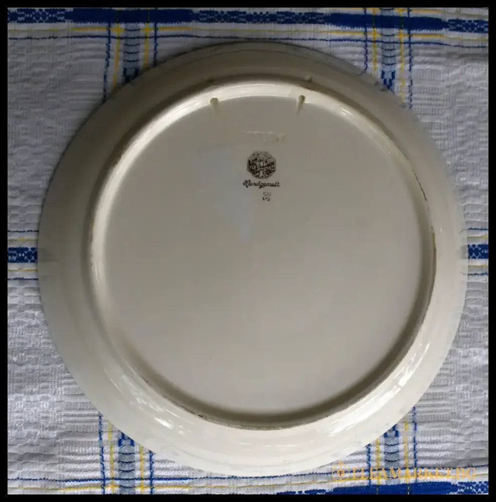 Швейцарска колекционна чиния на VSK USC. Ръчно рисувана. - antique