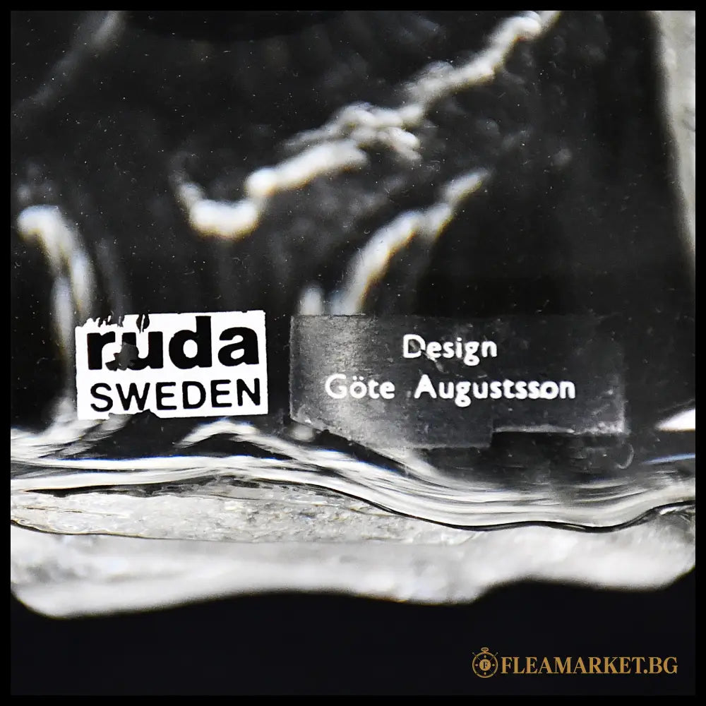 Свещник Demant №3 77 - Göte Augustsson / Ruda Glasbruk Швеция 1968 (092108262024) - Стъклен предмет
