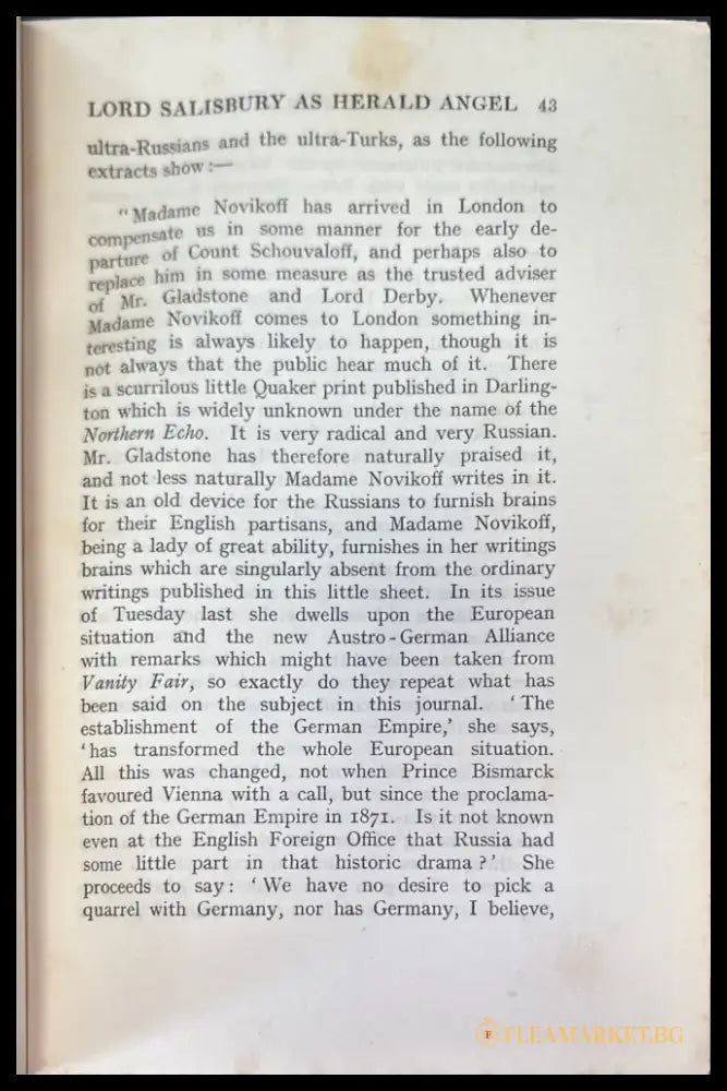 The M.P. for Russia: Reminiscences & Correspondence of Madame Olga Novikoff (2 Volumes) - Антикварни книги