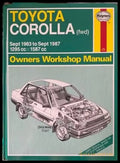 Toyota Corolla (fwd) Sept 1983 to Sept 1987 Owners Workshop Manual - Книги