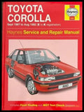 Toyota Corolla Sept 1987 to Aug 1992 (E to K registration) Service and Repair Manual - Книги