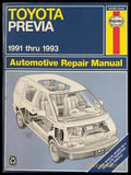 Toyota Previa 1991 thru 1993 Automotive Repair Manual - Книги