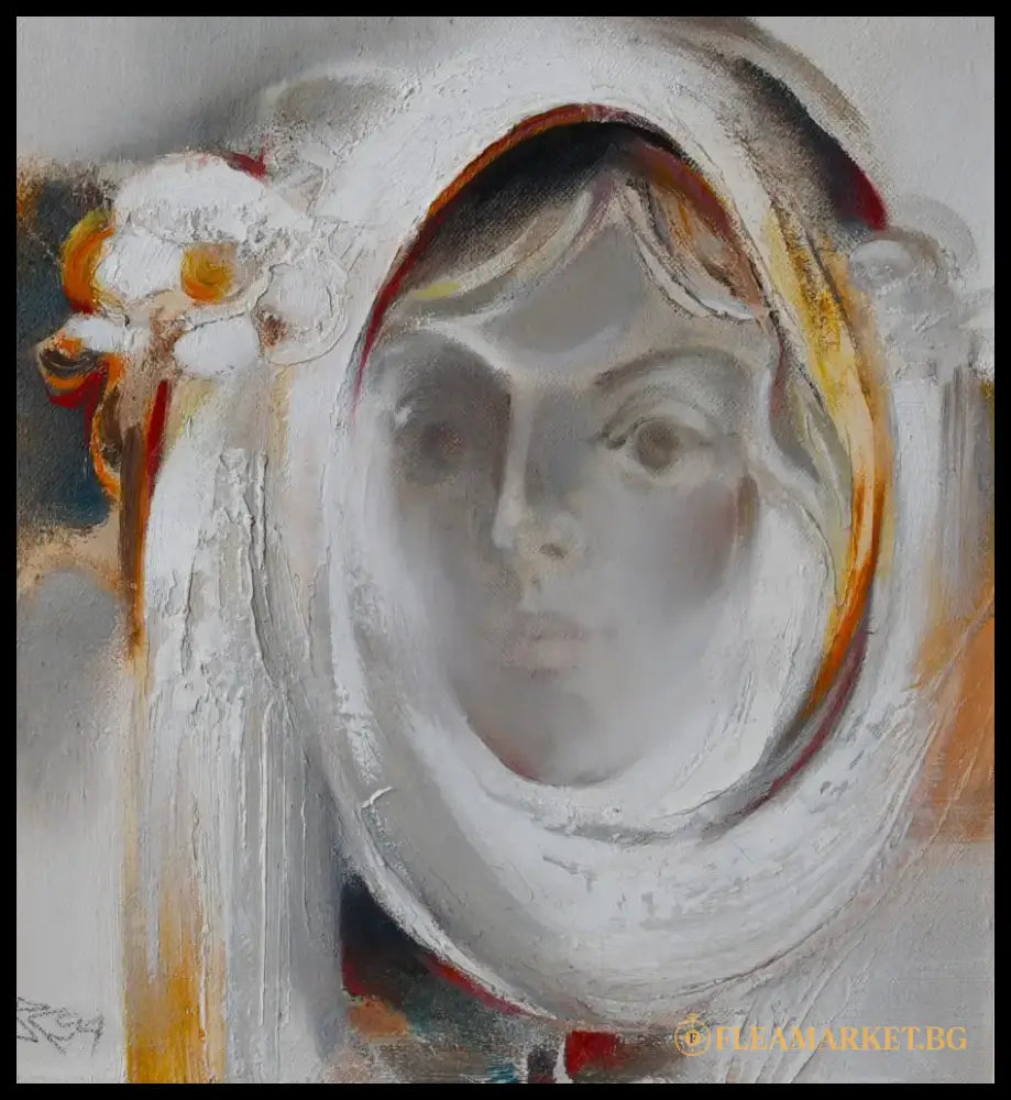 Васил Карадимов (1937-2022) ’Мечтание’ - масло върху лен подписана - antique