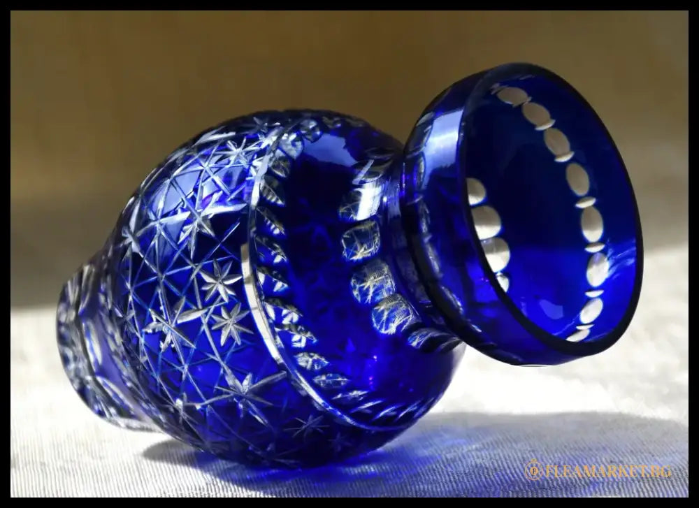 Ваза двуслоен кристал Бохемия винтидж - antique