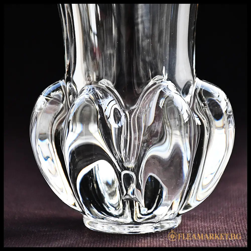 Ваза Mid-Century Modern Cristallerie de Vannes – изглед отдолу