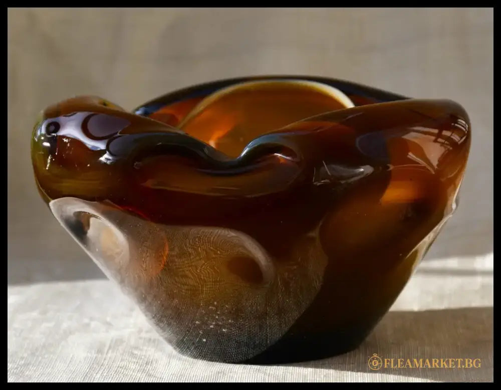 Винтидж пепелник - art glass - antique