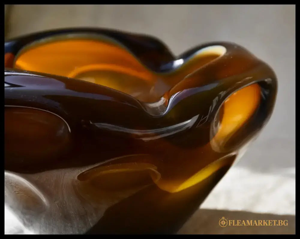 Винтидж пепелник - art glass - antique