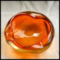 Винтидж пепелник Murano сомерсо техника амбър 60-те год. (090608261726) - Стъкло