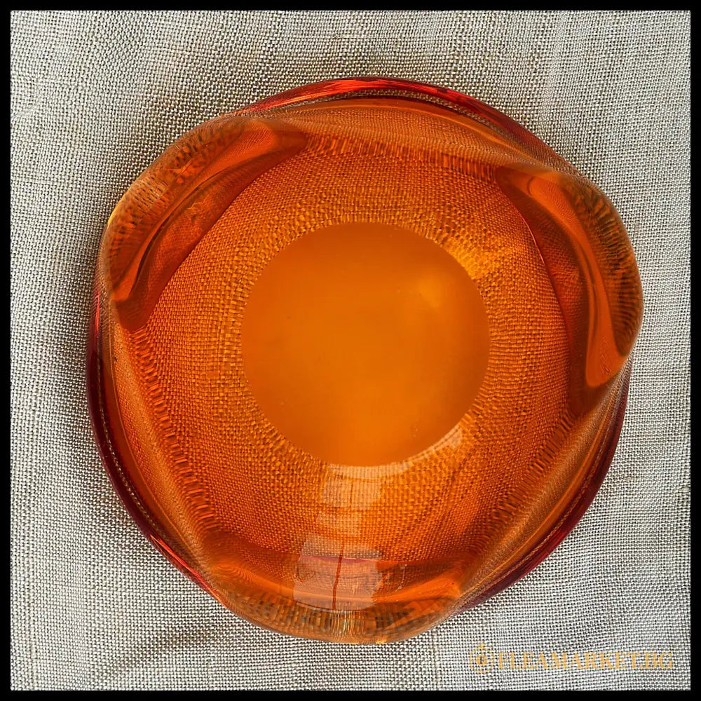 Винтидж пепелник Murano сомерсо техника амбър 60-те год. (090608261726) - Стъкло