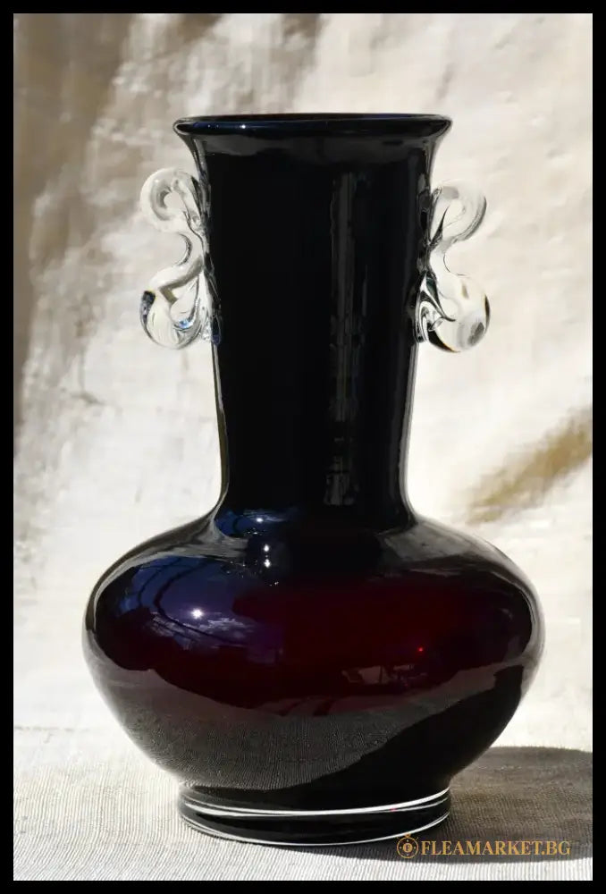 Винтидж полска art-glass ваза (60981) - Ваза