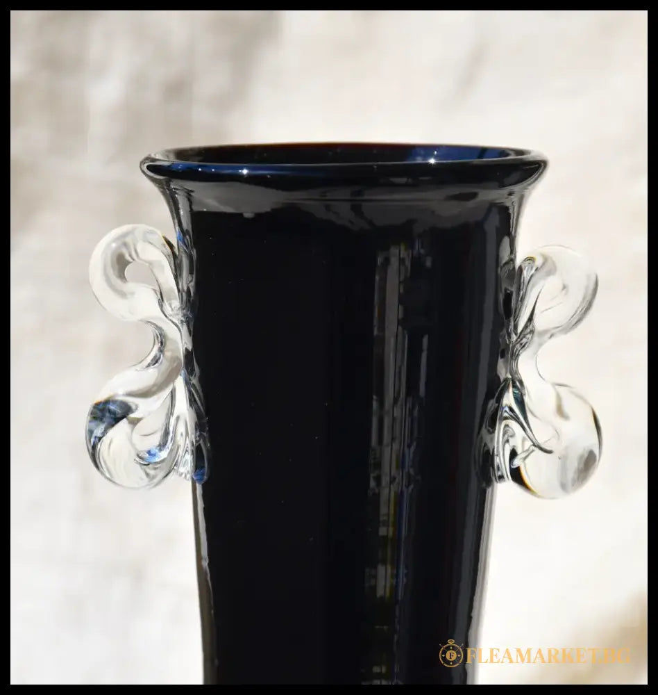 Винтидж полска art-glass ваза (60981) - Ваза
