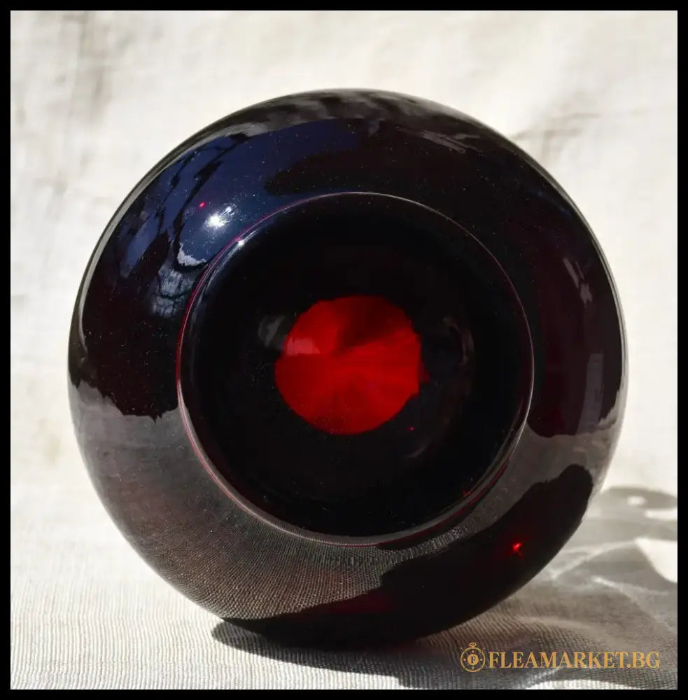 Винтидж полска art-glass ваза (60981) - Ваза