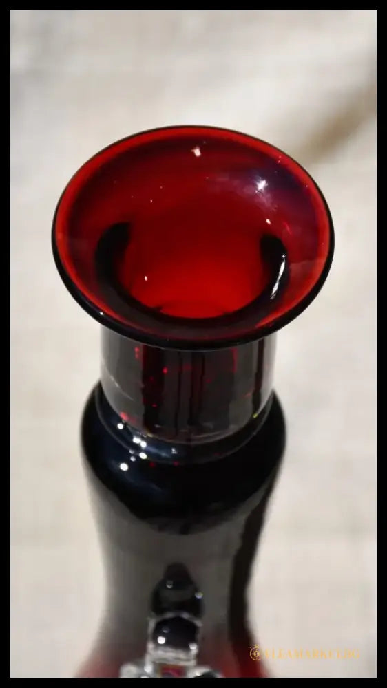 Винтидж полски art-glass свещник - antique