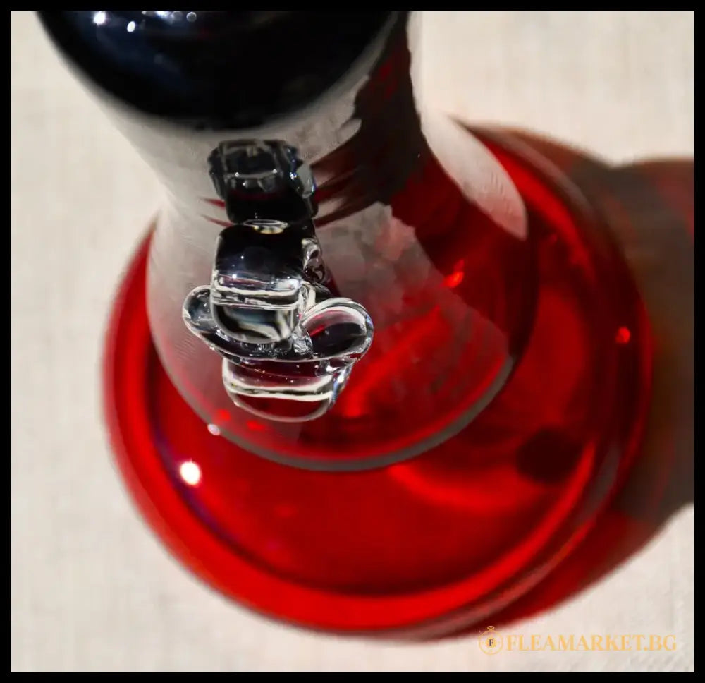 Винтидж полски art-glass свещник - antique