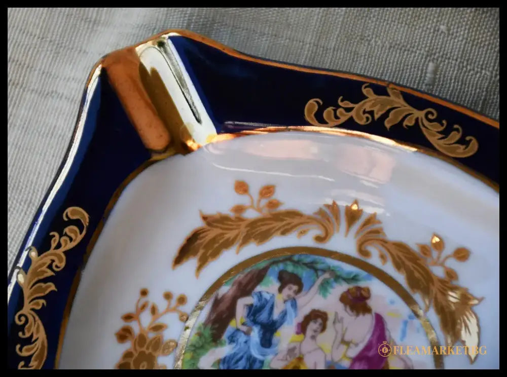 Винтидж порцеланов пепелник на ’Thun’ във виенски стил - antique