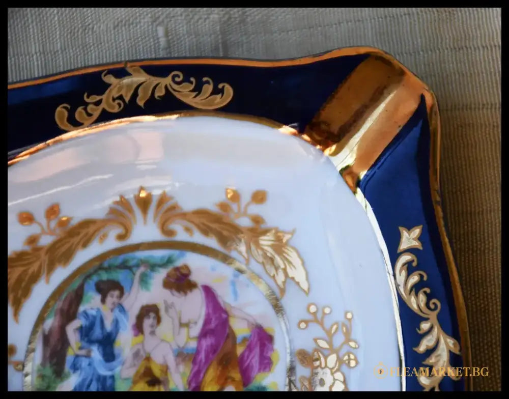 Винтидж порцеланов пепелник на ’Thun’ във виенски стил - antique