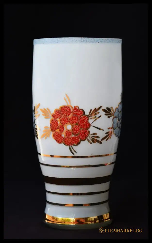 Винтидж ваза ръчно декорирана със ’стъклена захар’ - antique