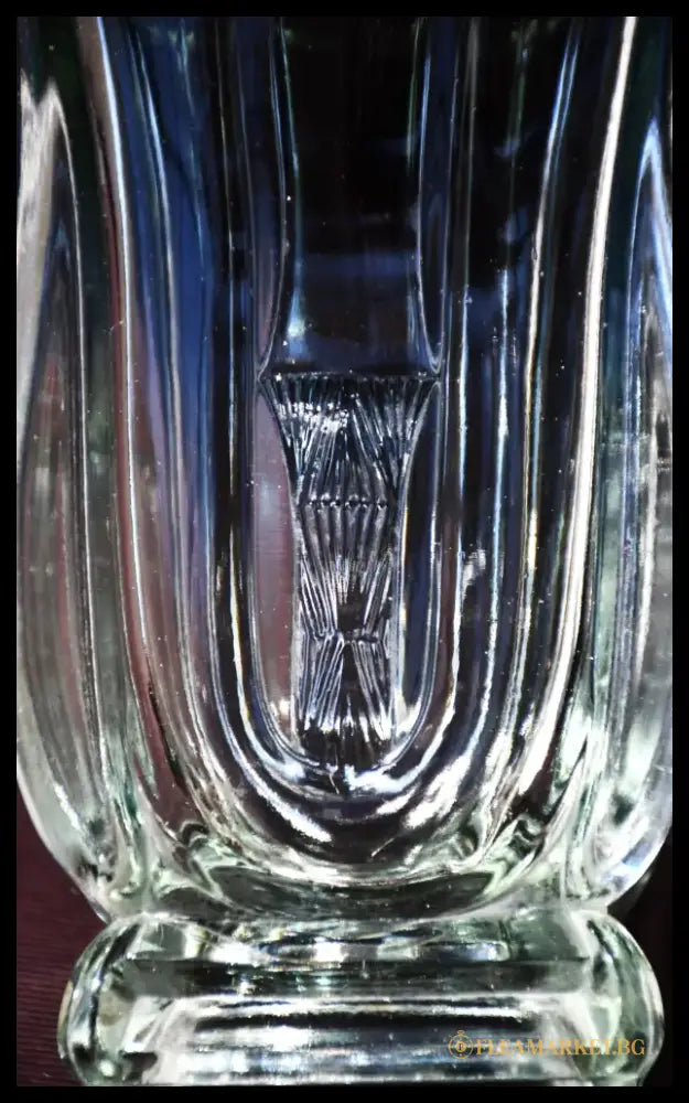 Walther Glass - модел ’ Sigrid ’ - Vintage ваза в стил Art Deco - antique