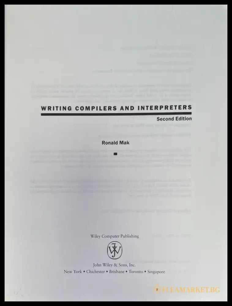 Writing Compilers and Interpreters. Second edition - Книги