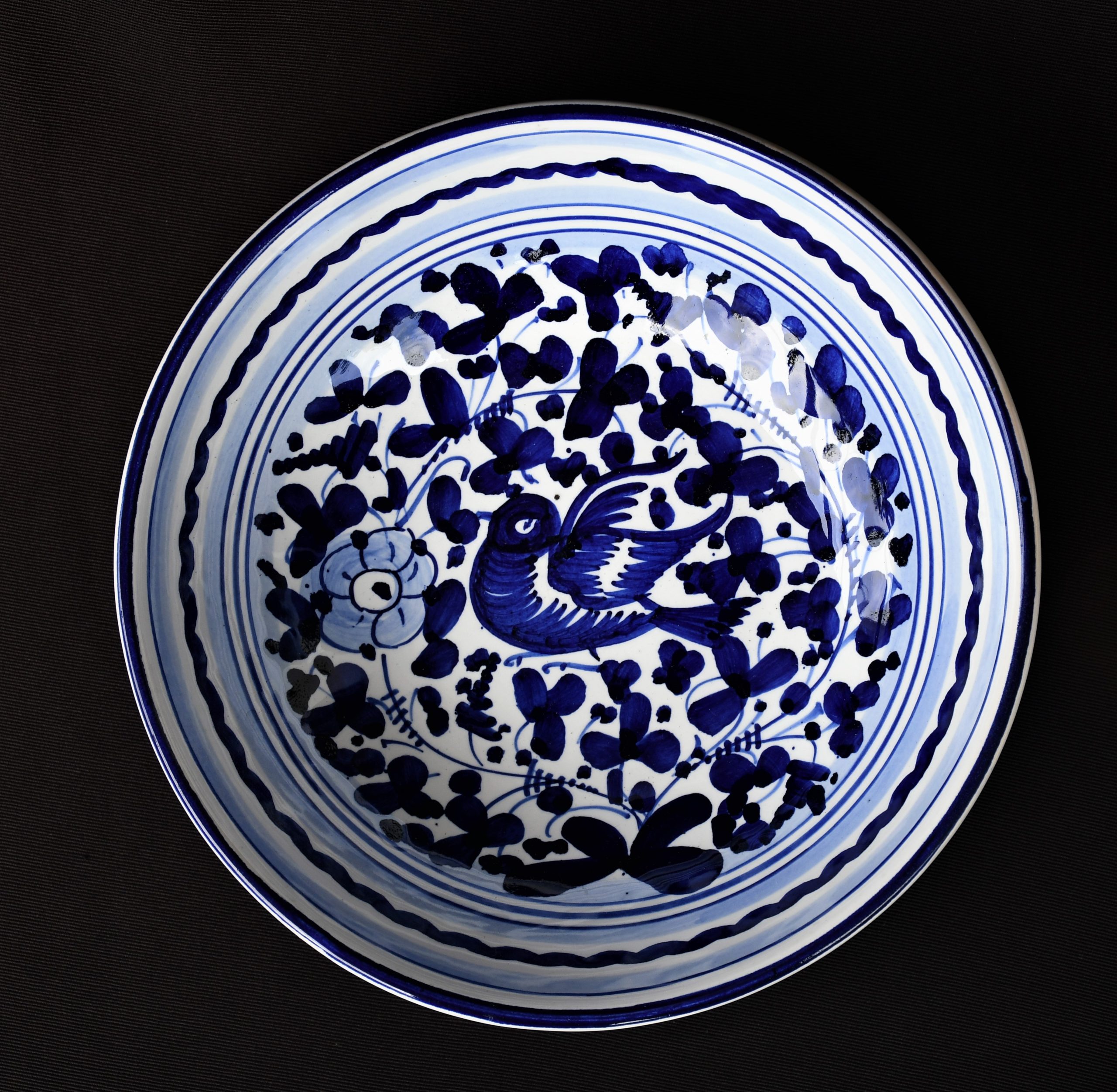 Италианска керамична купа Elba - ръчно рисувана