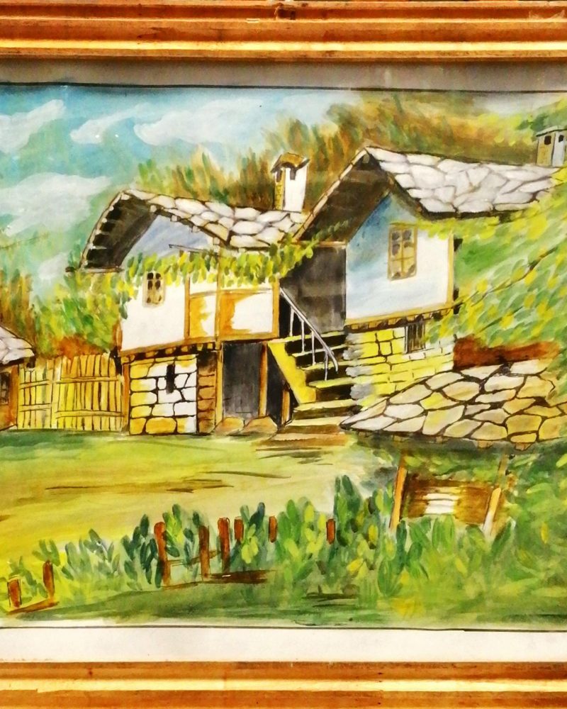 Картина върху картон с рамка, акрил